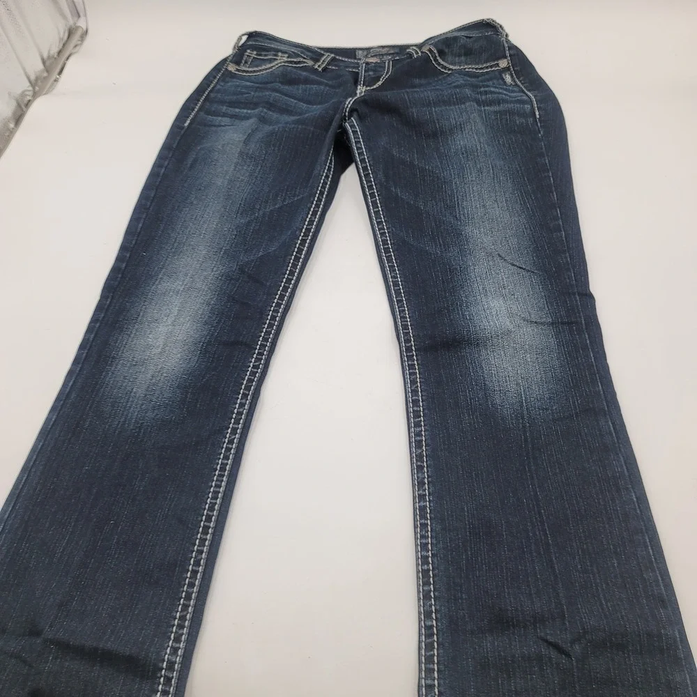 Silver Jeans Co Suki High Slim Bootcut Jeans Dark Wash Indigo W30 L35